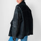 1980s Black Well Worn Suede Leather Bomber Style Jacket - O/S