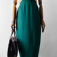 1980s Made in Canada Emerald Green Wool Blend Pencil Skirt - Sz.M