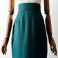 1980s Made in Canada Emerald Green Wool Blend Pencil Skirt - Sz.M