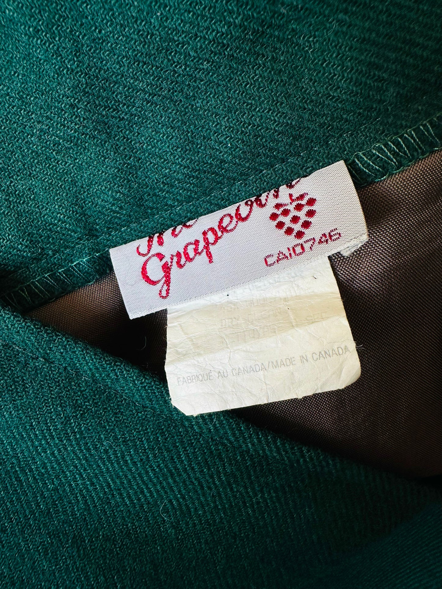 1980s Made in Canada Emerald Green Wool Blend Pencil Skirt - Sz.M