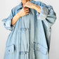 1990s - 2000s Soft Light Wash Denim Chambray Zippered Chore Jacket- O/S