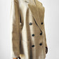 1980s - 1990s Kasper Light Beige Check Double-Breasted Blazer Jacket - Sz. S/M