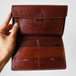 1960s Saddle Brown Worn-In Soft Leather Bifold Travel Wallet