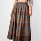 1950s-1960s Heavy Wool Pleated Fit and Flare Plaid Skirt - Sz. XS/S