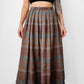 1950s-1960s Heavy Wool Pleated Fit and Flare Plaid Skirt - Sz. XS/S