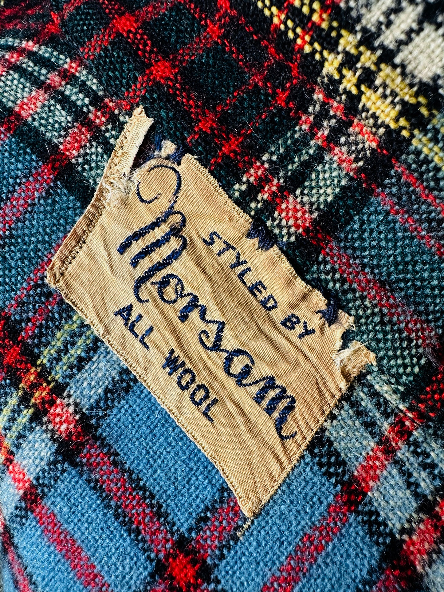 1940s Morsam All Wool Anderson Tartan Plaid Belted Robe - Sz. Sm