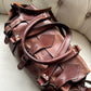 Late 20th Century Brown Well-Worn Buttery Soft Leather Top Handle Shoulder Bag
