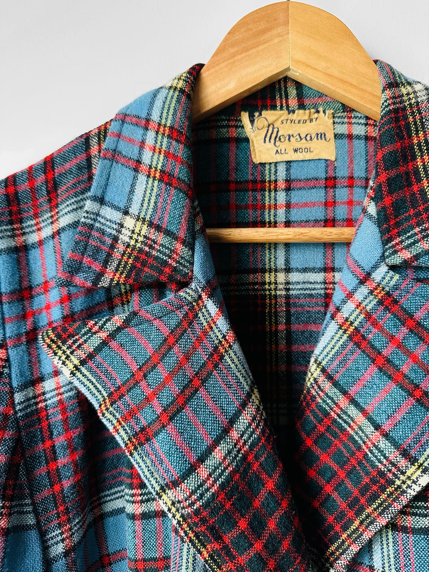 1940s Morsam All Wool Anderson Tartan Plaid Belted Robe - Sz. Sm