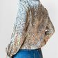 1990s Tapered Short Waisted Snakeskin Patterned Blouse  - Sz. Sm