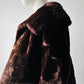 Mid-Century Deep Brown Alexander Becher and Eric's Southampton Lambswool A-Line Teddy Coat - Sz. Small