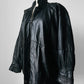 1980s Black Buttery Soft Animal Print Leather Jacket - Sz. M
