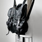 1990s Black John Varvatos Leather Backpack