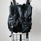 1990s Black John Varvatos Leather Backpack