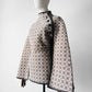 1960s - 1970s Soft Taupe Trefriw Woollen Mills Welsh Deadstock Patterned Cape Coat
