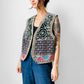 1980s Embroidered Patterned Statement Vest -  Sz. M/L