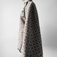 1960s - 1970s Soft Taupe Trefriw Woollen Mills Welsh Deadstock Patterned Cape Coat