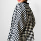 Late 70s - Early 80s Mister Leonard Canada Black and White Houndstooth Skirt and Blazer Set - Sz. L/XL