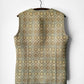 1970s Light Sage Trefriw Woollen Mills Pure New Wool Vest with Geometric Pattern - Sz. S/M