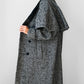 1980s Black and White Caped Wool Tweed Coat