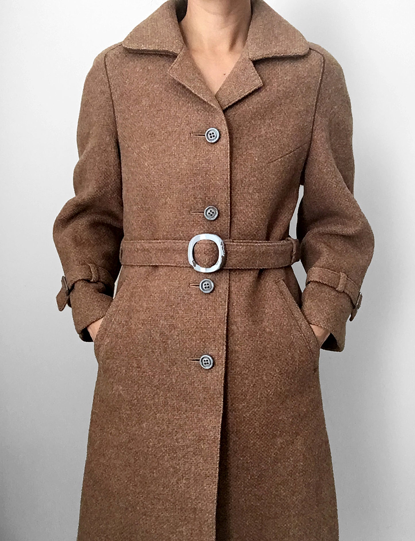 1980s Western Germany Wool Belted Coat