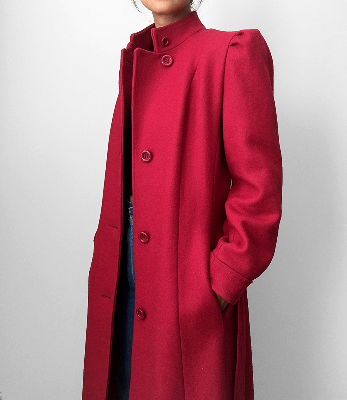 1970s Red Made in Canada Belted Coat