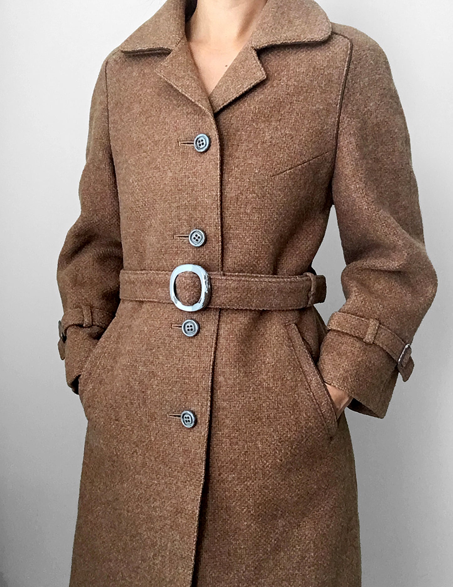 1980s Western Germany Wool Belted Coat