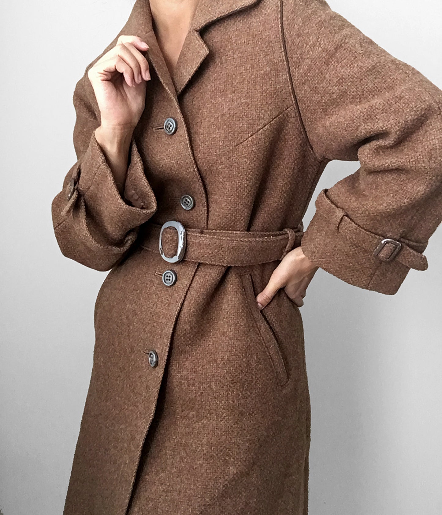 1980s Western Germany Wool Belted Coat