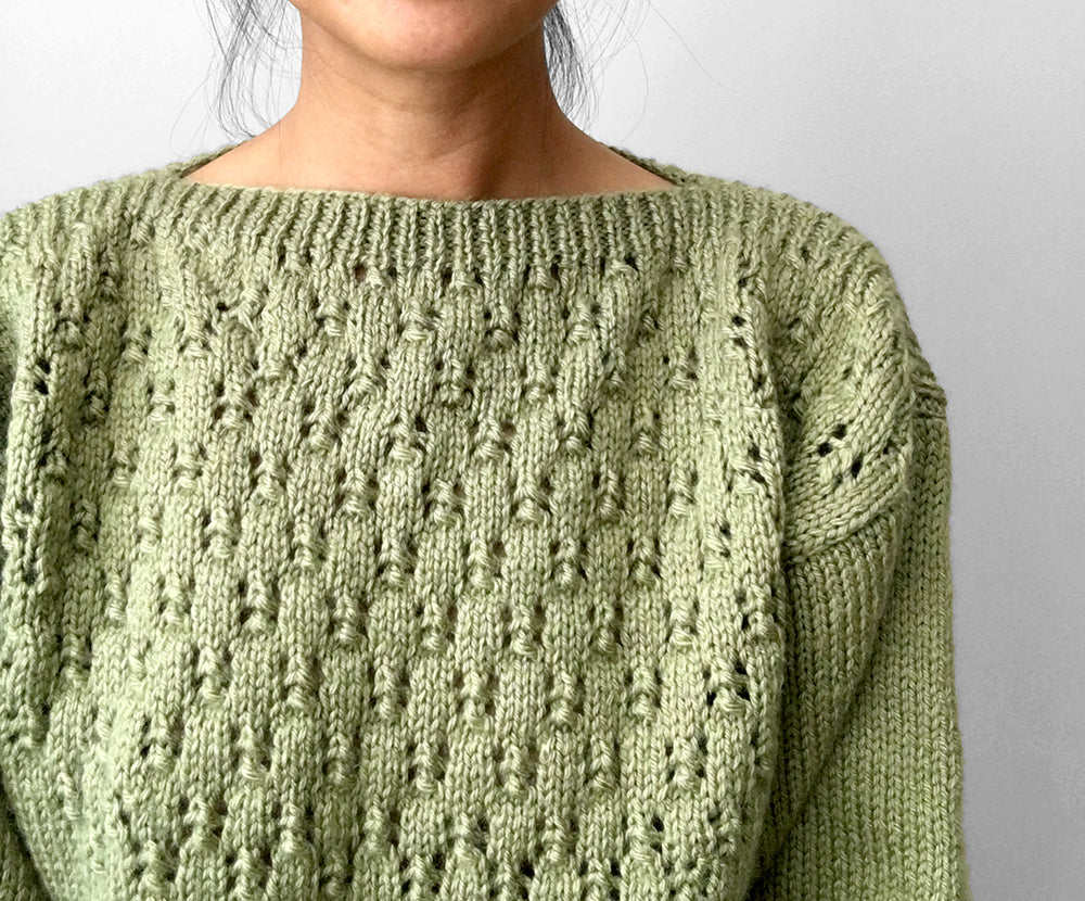 Slouchy Sage Drop-Shoulder Sweater