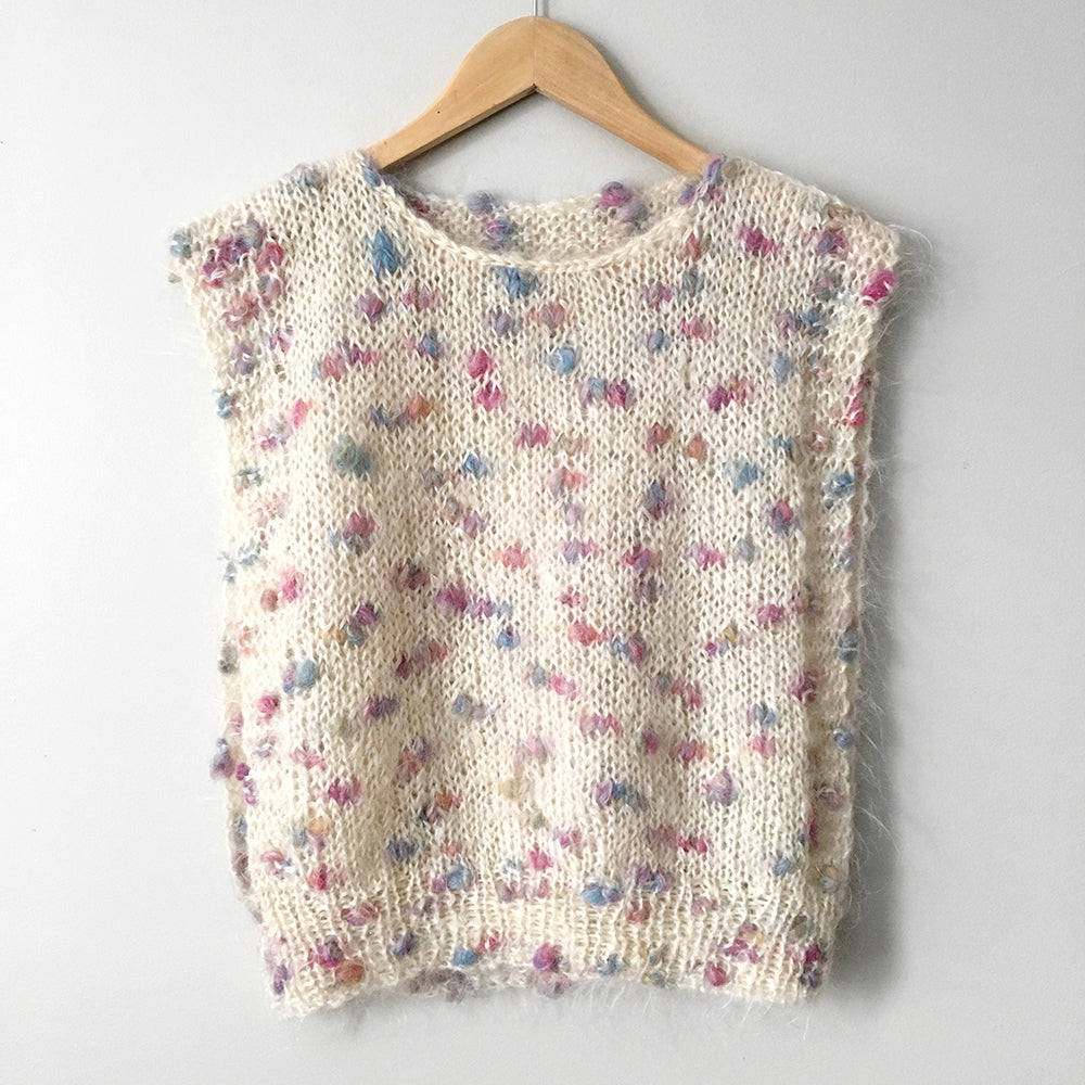 1970s - 1980s Handmade Confetti Knit Pullover Vest