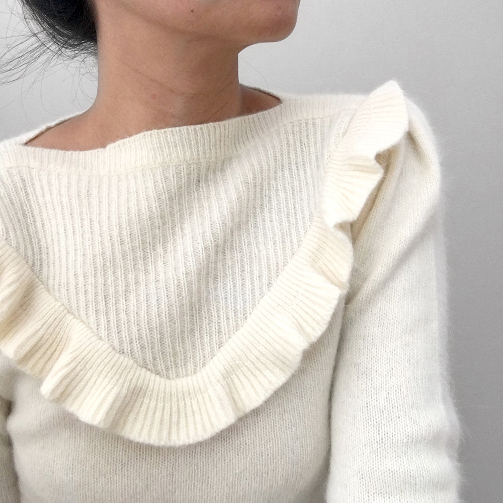 1970s Lambswool Ruffle Knit