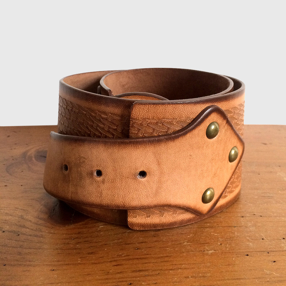 1970s Wide Tooled-Leather, Belt