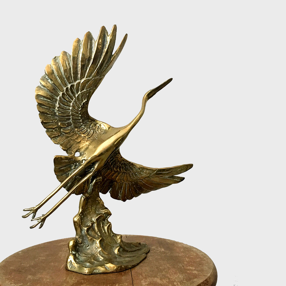 1960's Mid-Century Modern Crane Statue