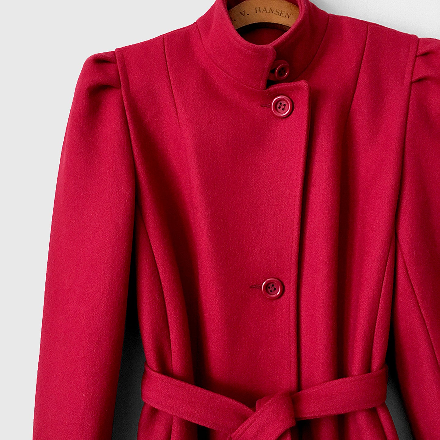 1970s Red Made in Canada Belted Coat