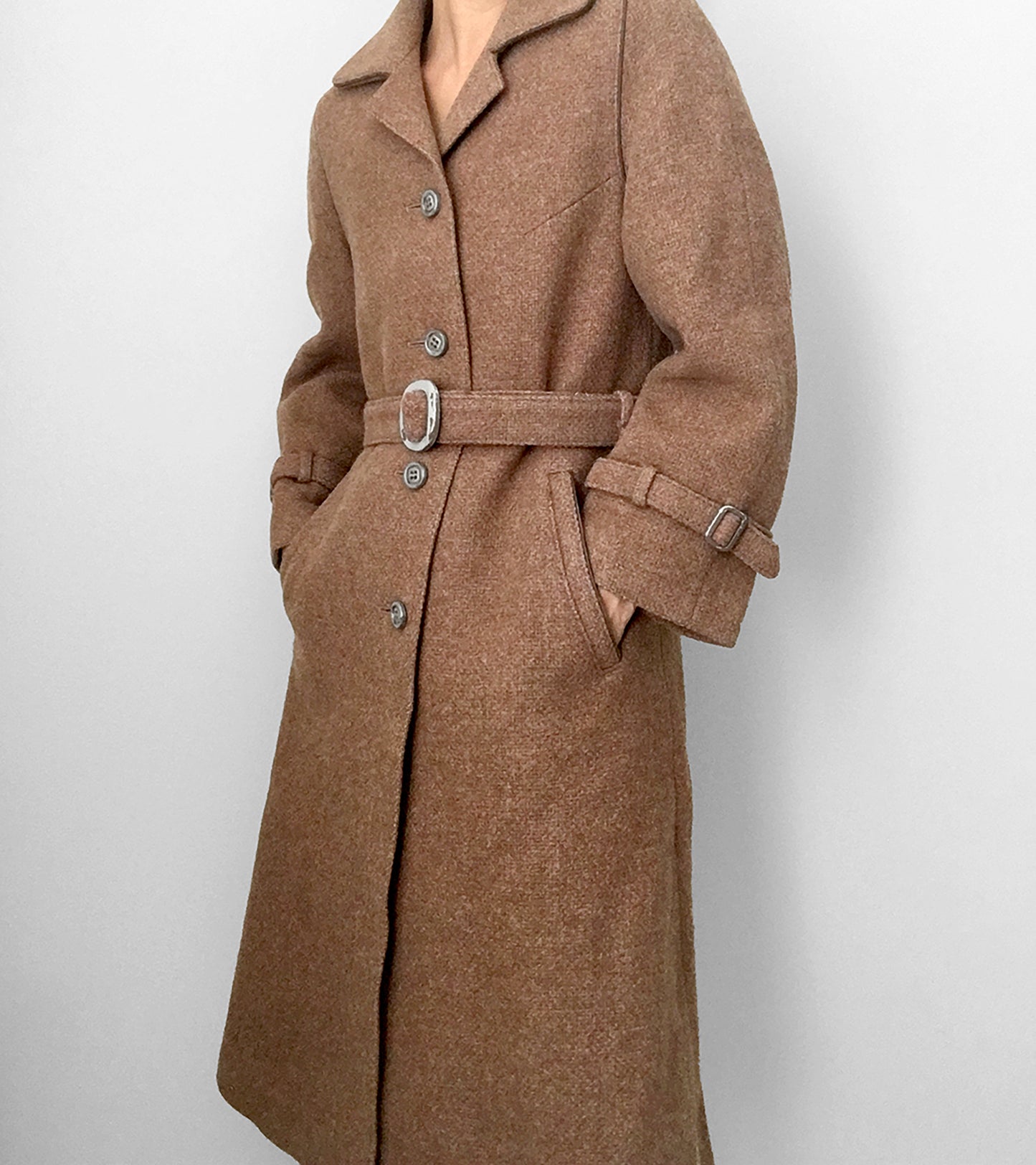 1980s Western Germany Wool Belted Coat