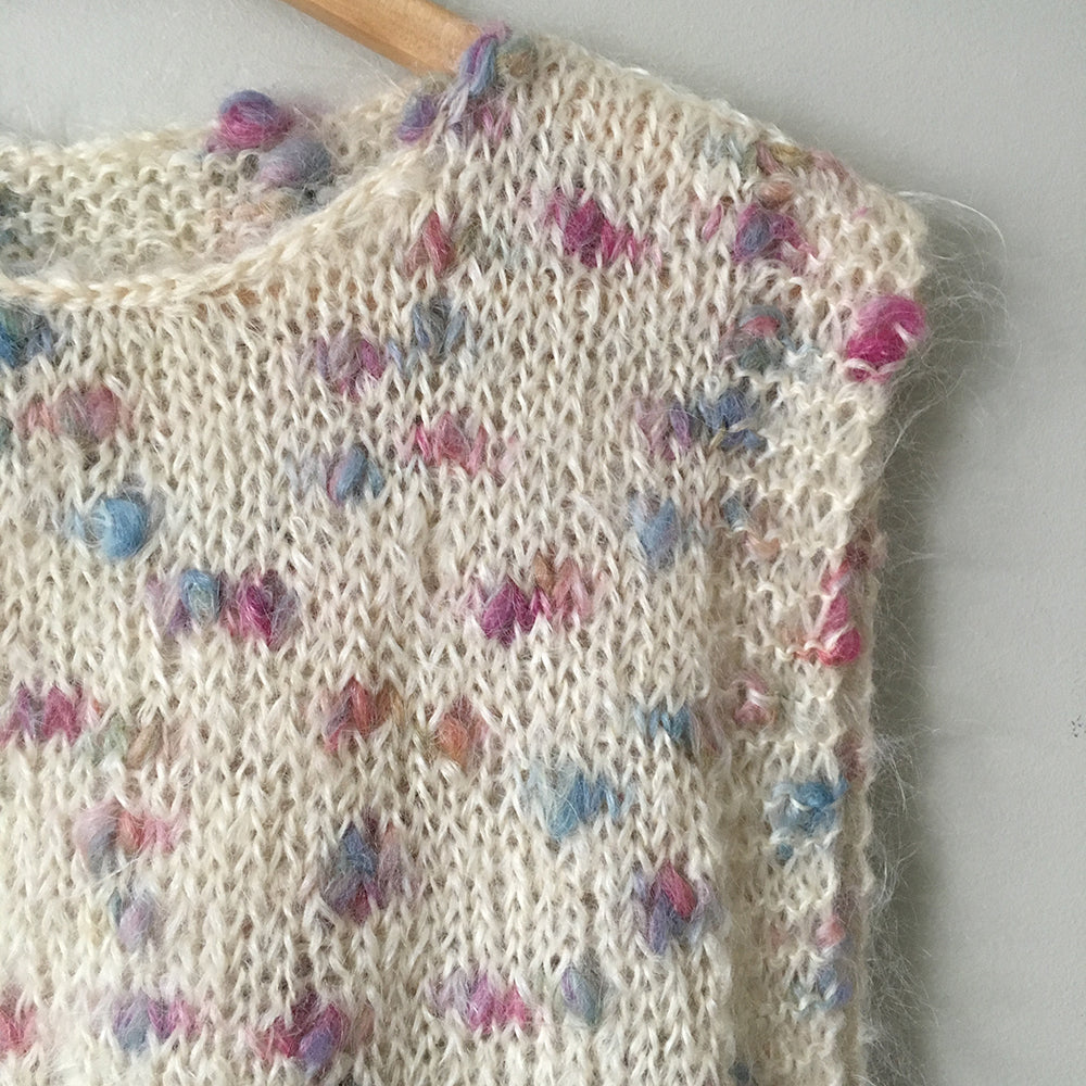 1970s - 1980s Handmade Confetti Knit Pullover Vest