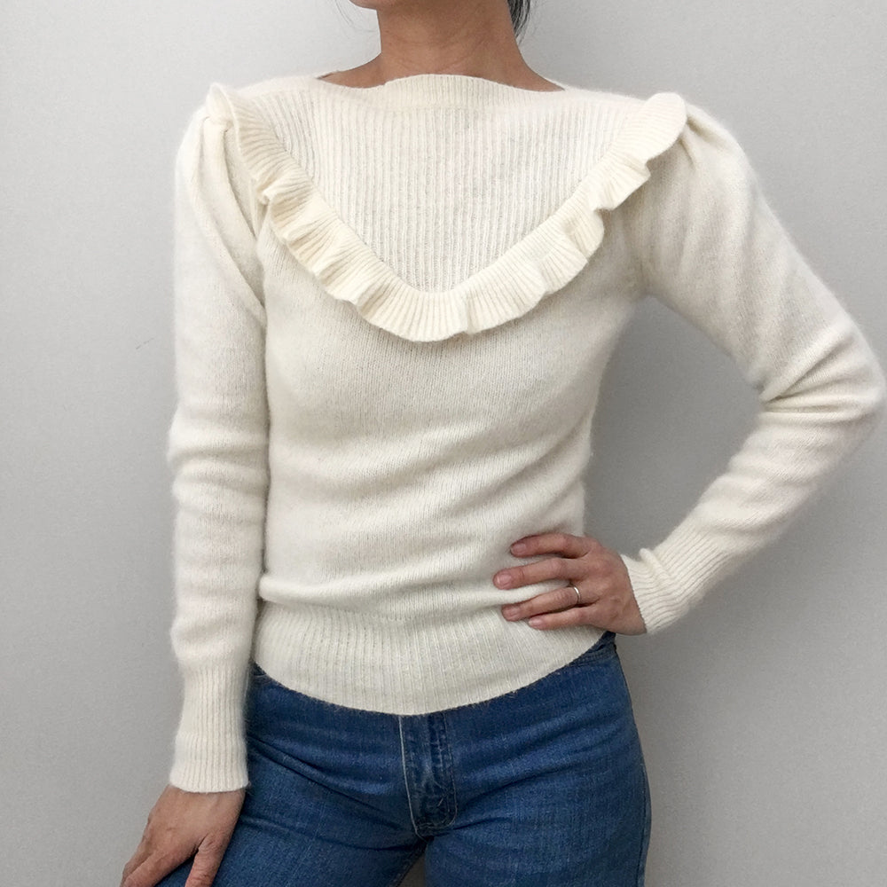 1970s Lambswool Ruffle Knit