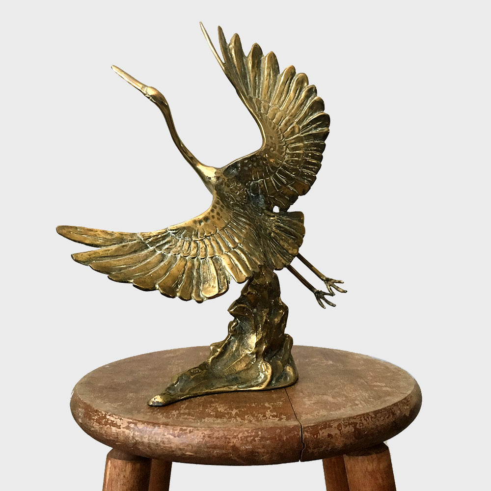 1960's Mid-Century Modern Crane Statue