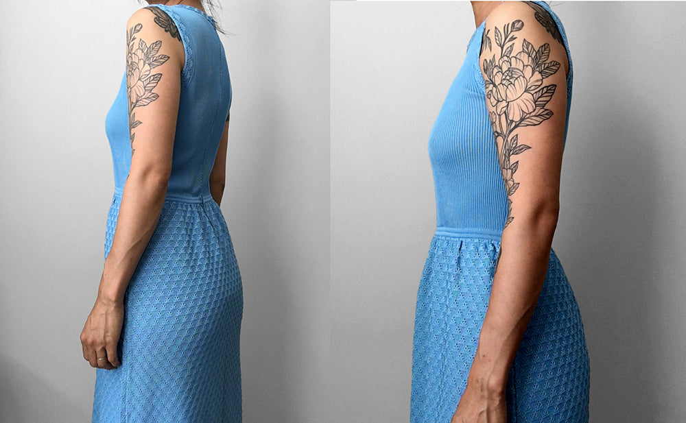 1960s - 1970s Sky-Blue Sleeveless Floor-Length Ribbed Knit Dress