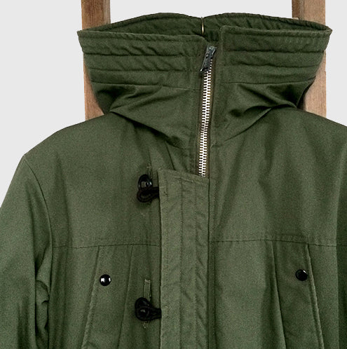 1970s Hooded Quilted Lined Military Parka