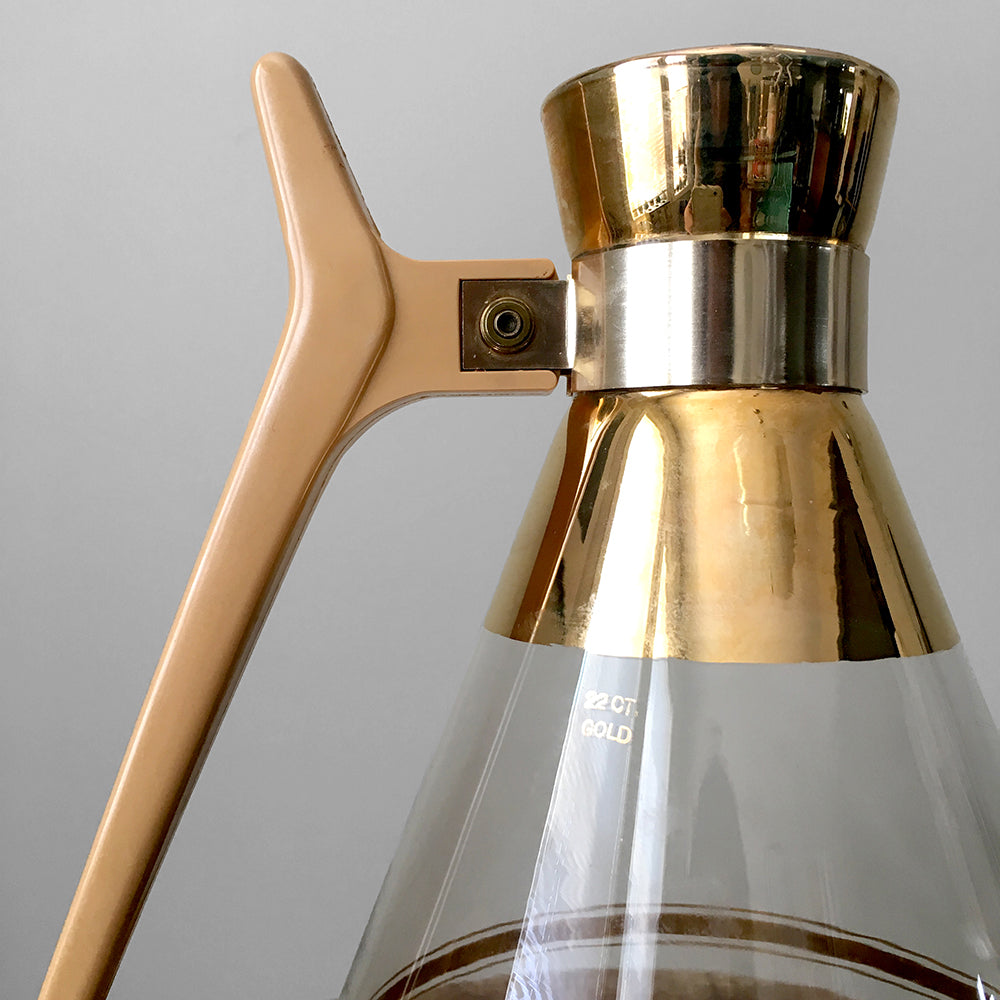 1960s MCM Mid-Century Modern 22kt Coffee Stovetop Carafe