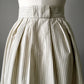 1980s Striped Button-Front Cotton Skirt
