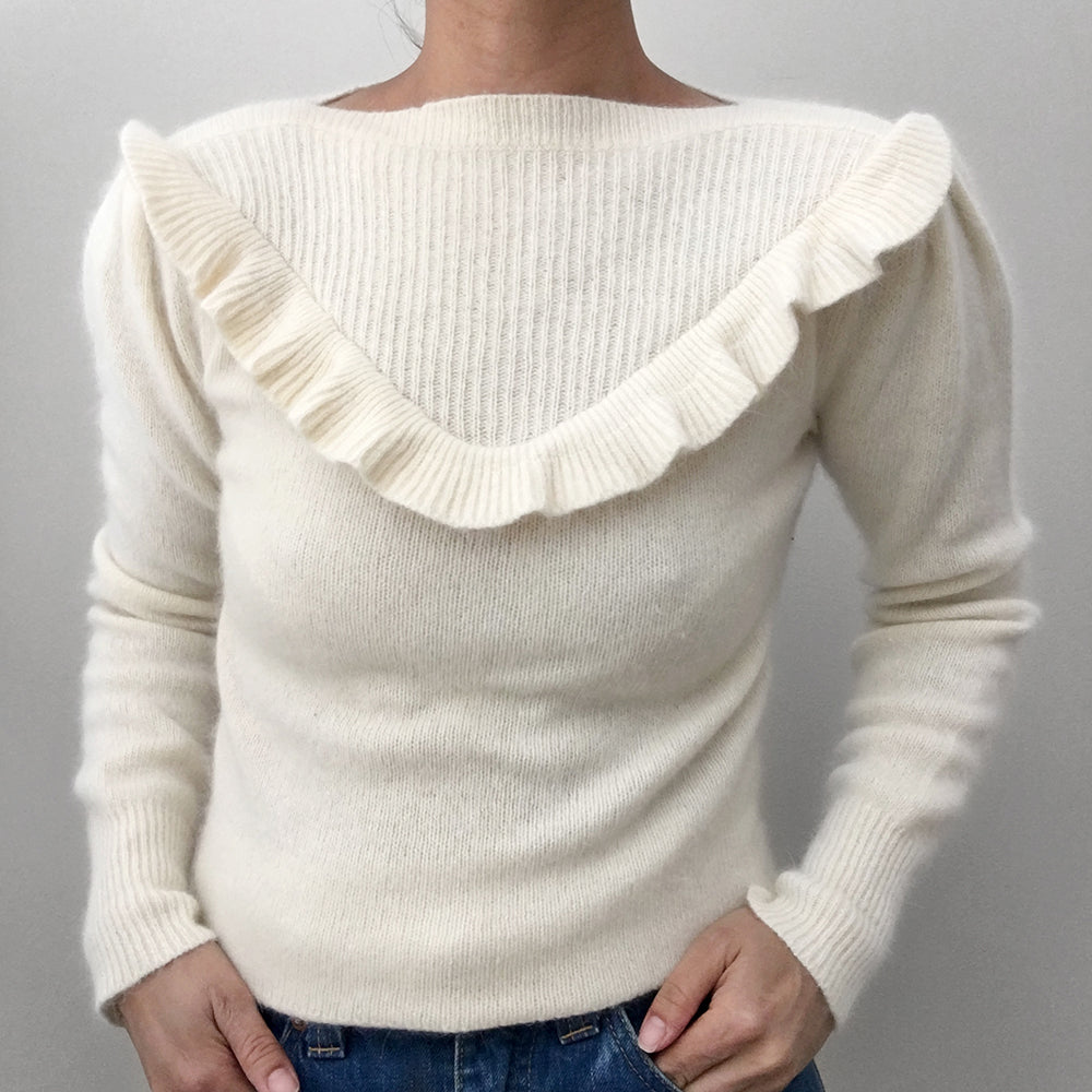 1970s Lambswool Ruffle Knit