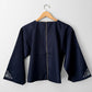 Navy and Gold Kimono Crop Jacket