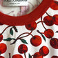 Rare 1990s Dolce & Gabbana Cherry Print Crew-Neck Top