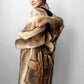 1970s Fur and Leather Belted Coat