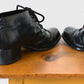 1990s Black Leather Lace-Up Ankle Boots