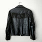 1970s Black Fringe Leather Biker Jacket