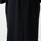 1940s Black Peter Pan Beaded Collar Pleated Zip Back Knit Dress