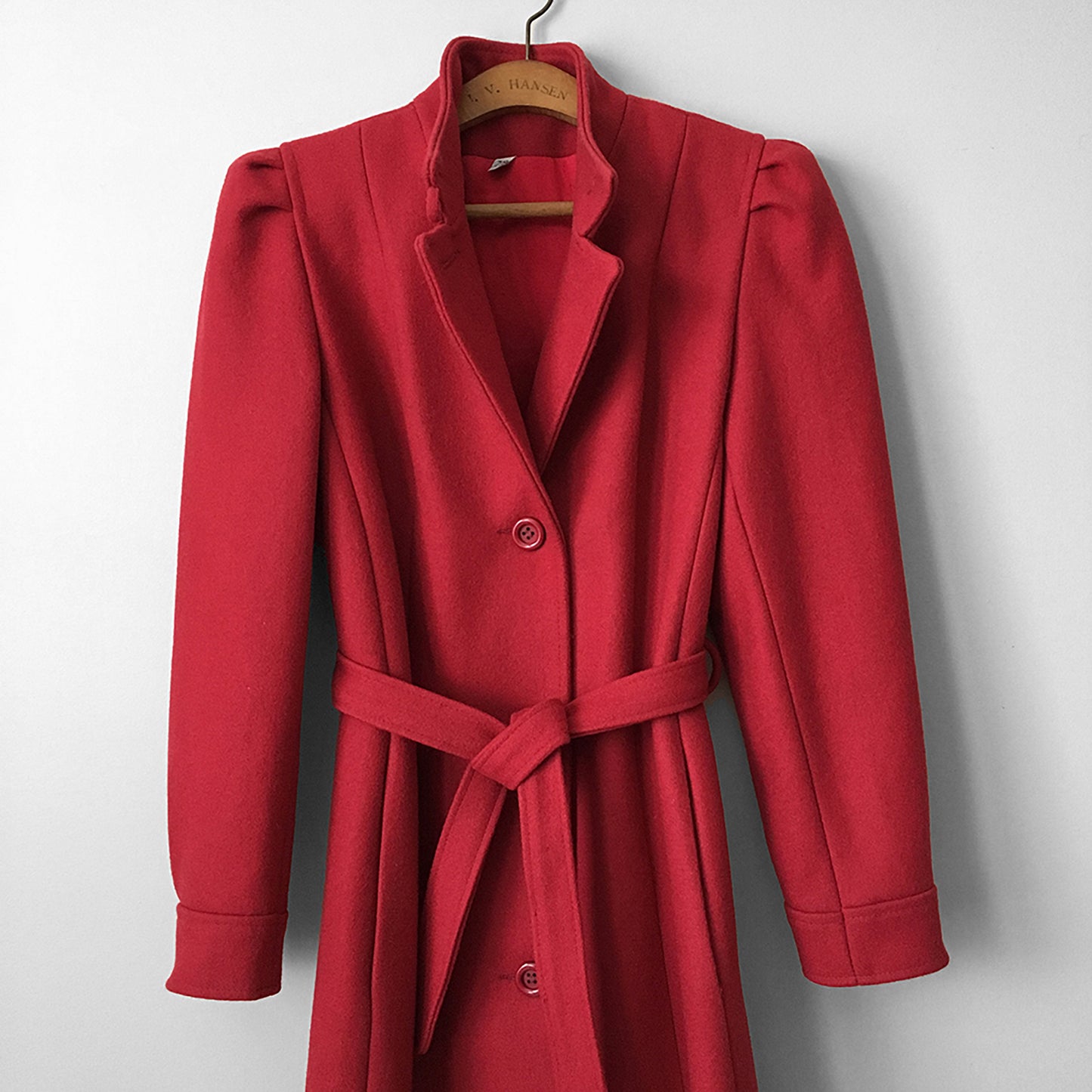 1970s Red Made in Canada Belted Coat