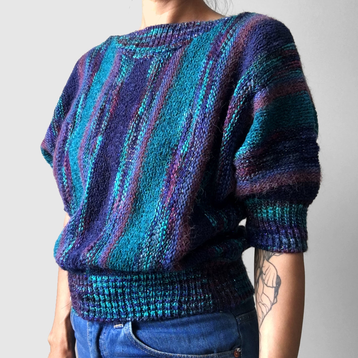 1970s - 1980s Mixed-Knit Sweater